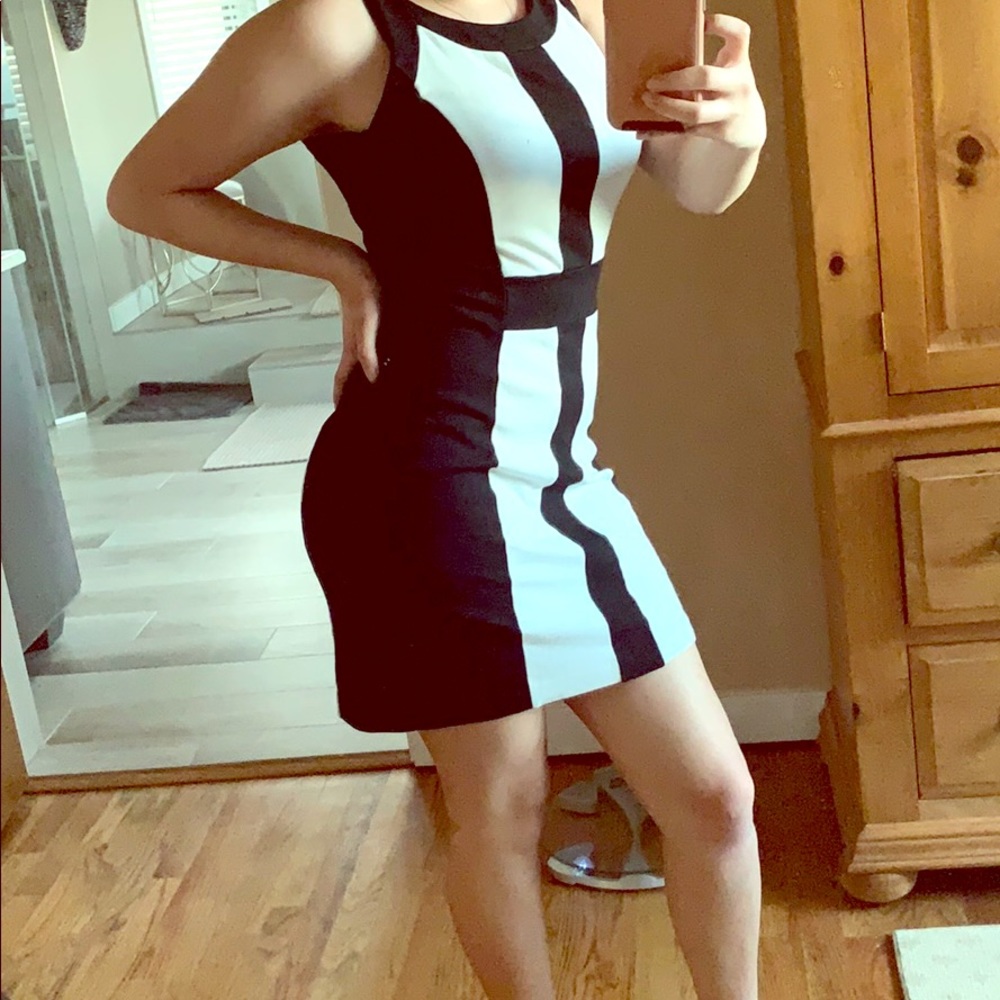 Black and white dress